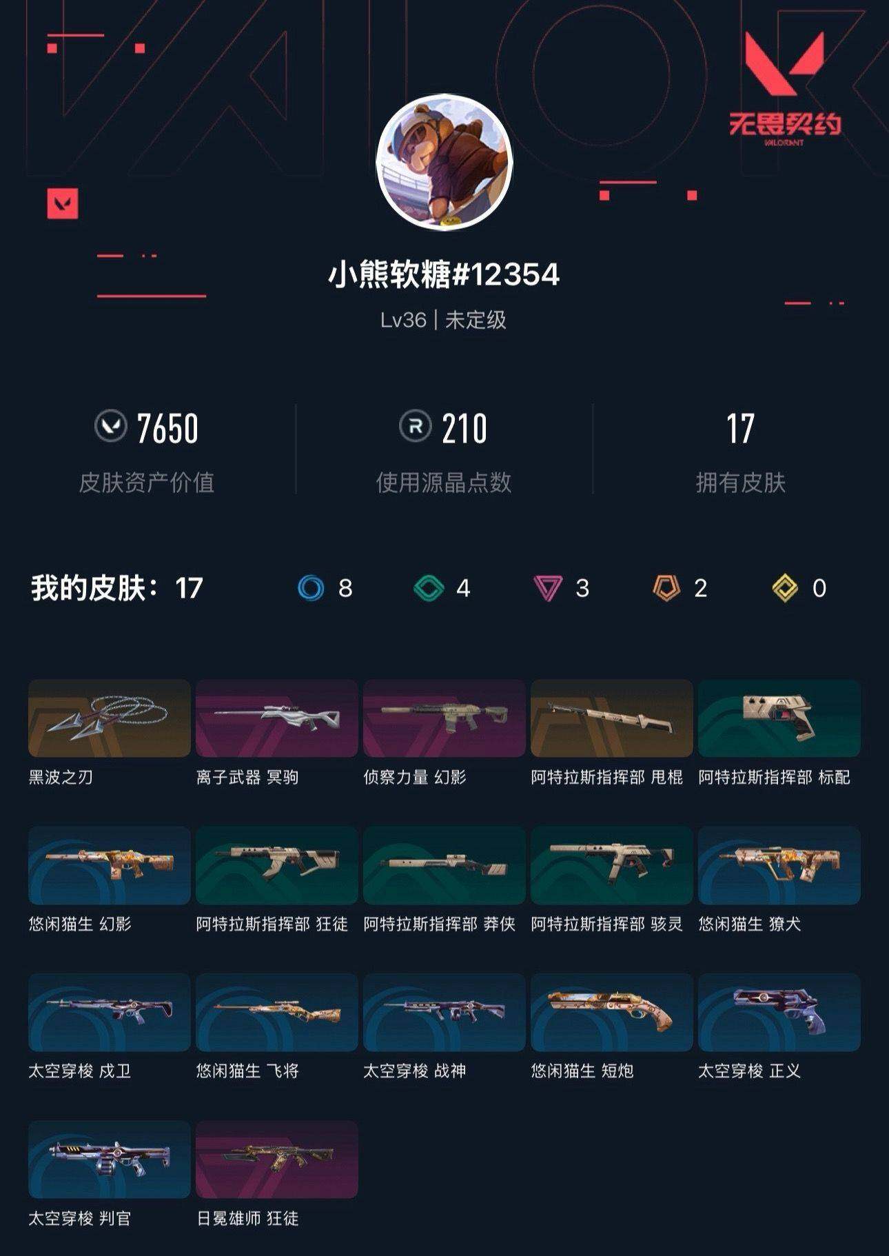 WWQXL43470无畏契约账号详情图3