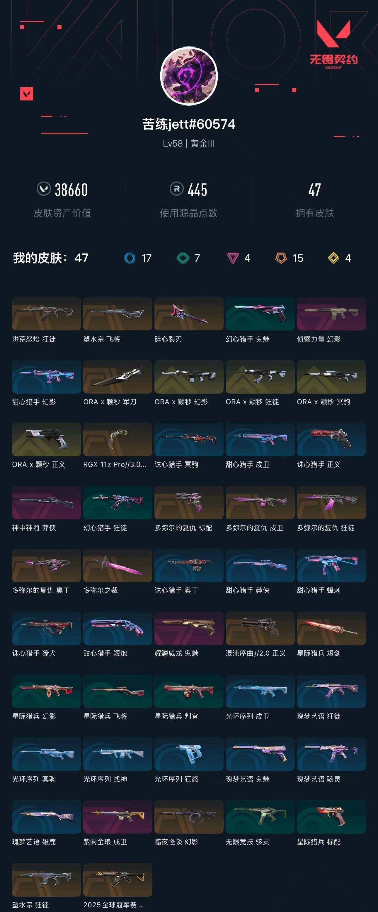 WWQXL43476无畏契约账号详情图4