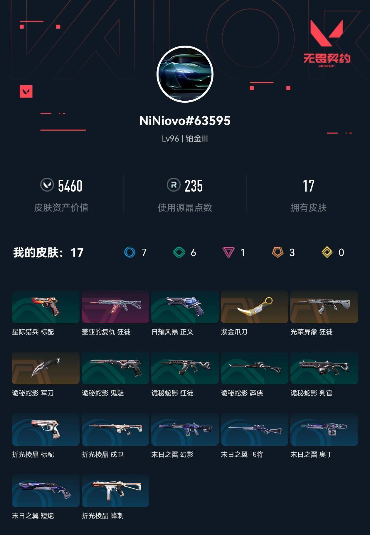 WWQXL43525无畏契约账号详情图4 WWQXL43525无畏契约账号详情图4