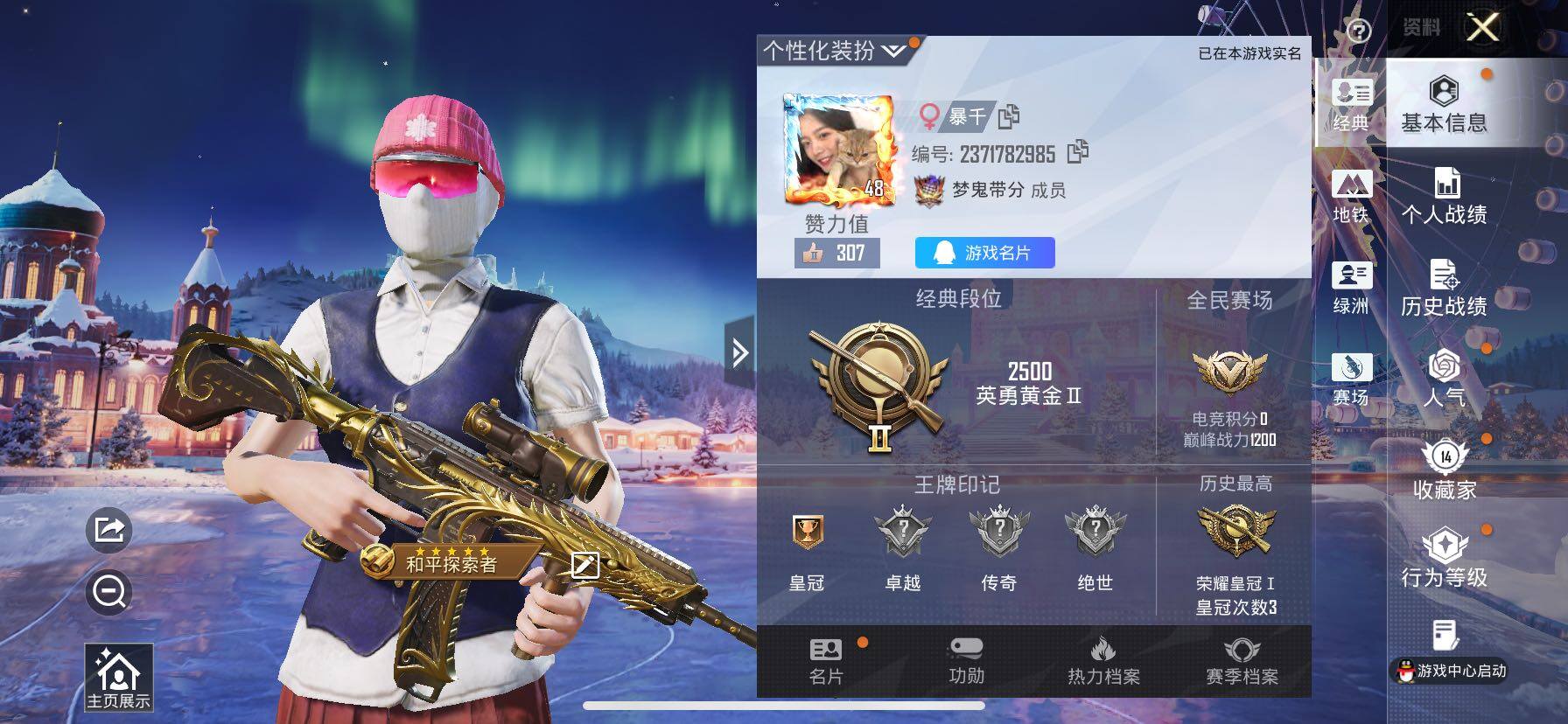 HPCMW424289和平精英账号详情图2