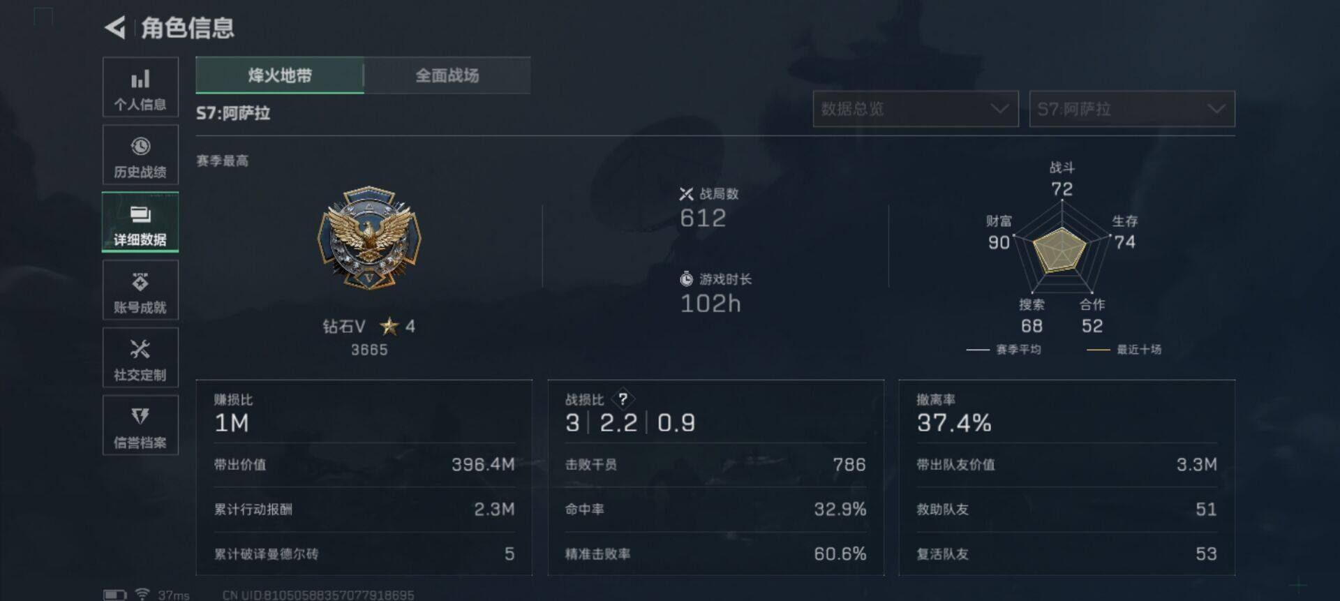 SJZQM410198三角洲行动账号详情图8