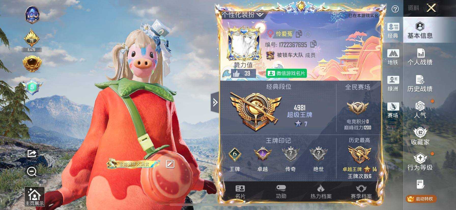 HPCMW443155和平精英账号详情图2