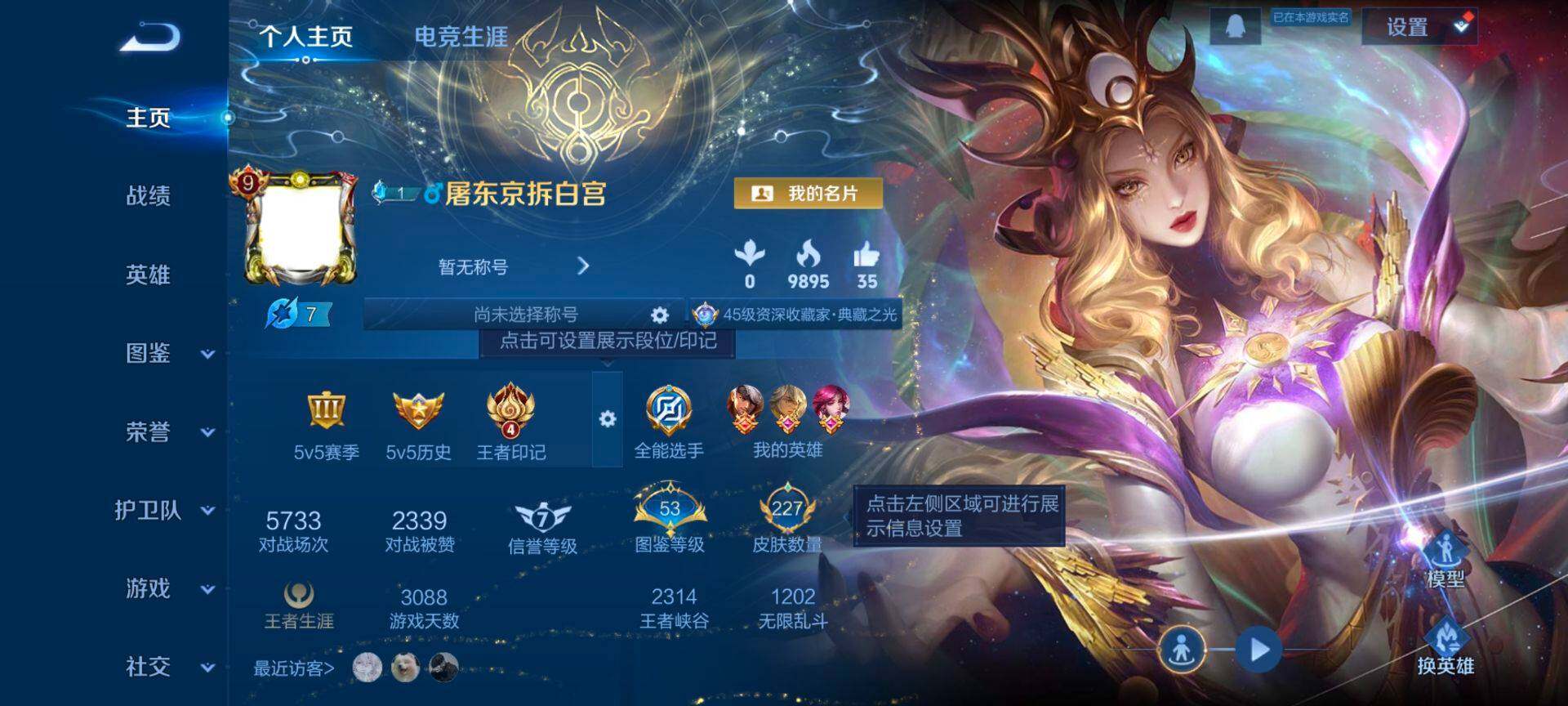 WZQM445630王者荣耀账号详情图3