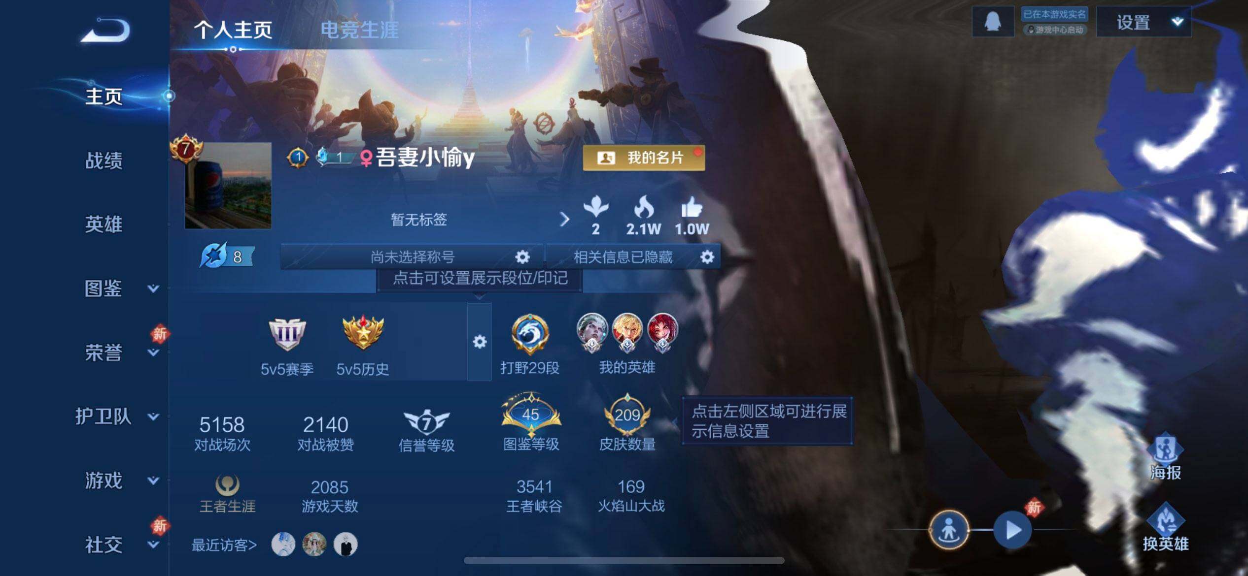 WZQM458840王者荣耀账号详情图3