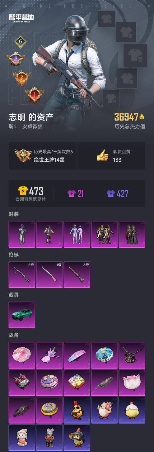 HPQM427136和平精英账号详情图5