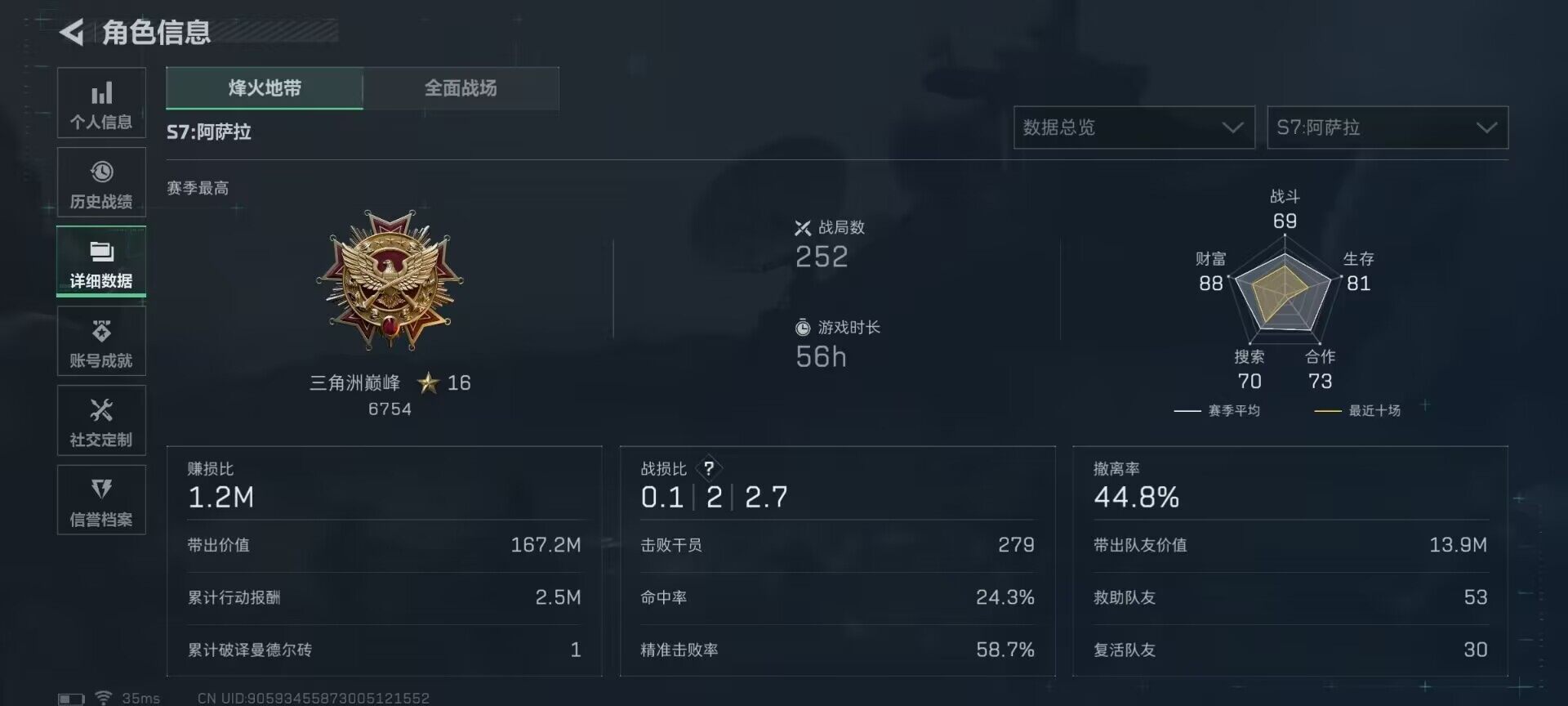 SJZQM417721三角洲行动账号详情图19