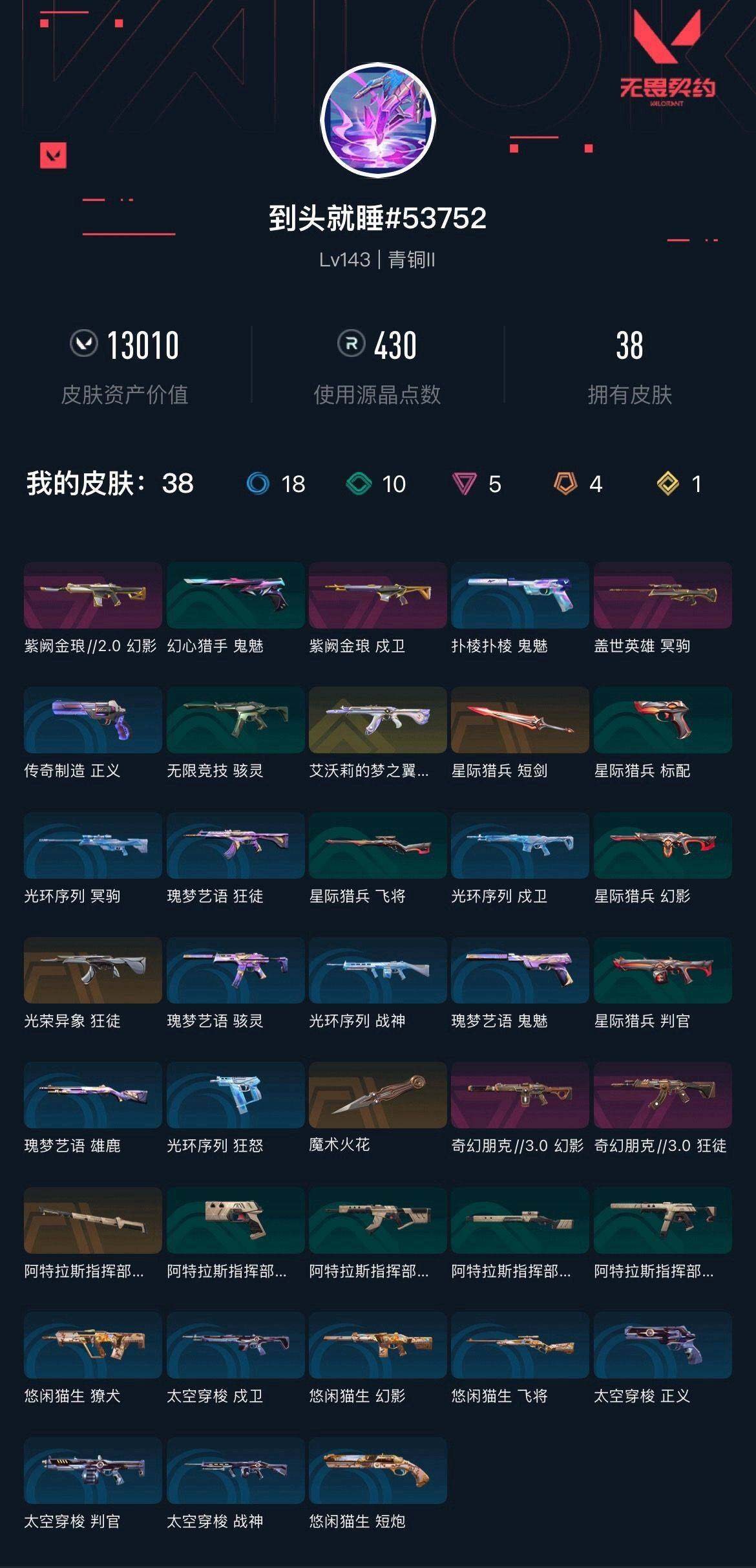 WWQXL44426无畏契约账号详情图3