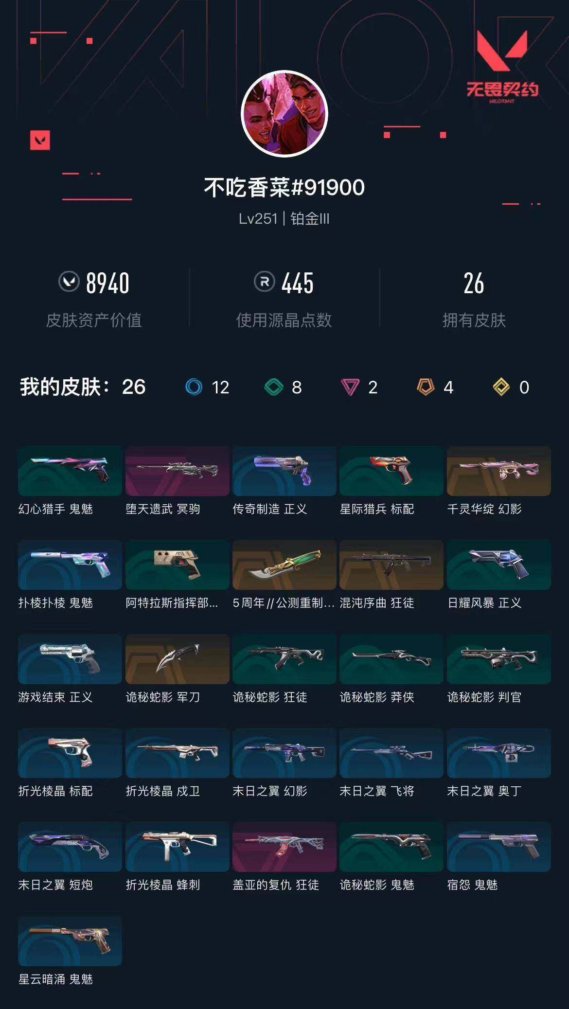 WWQXL44621无畏契约账号详情图4