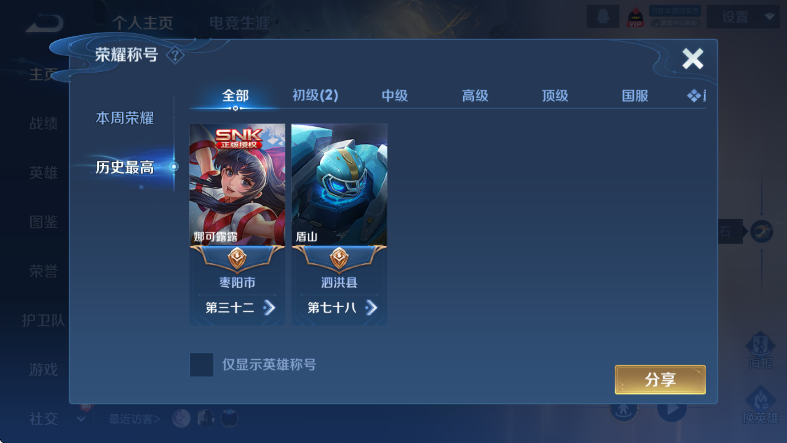 WZCMW453698王者荣耀账号详情图9 WZCMW453698王者荣耀账号详情图9