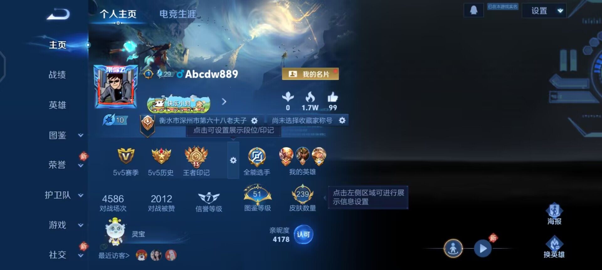 WZQM461494王者荣耀账号详情图3