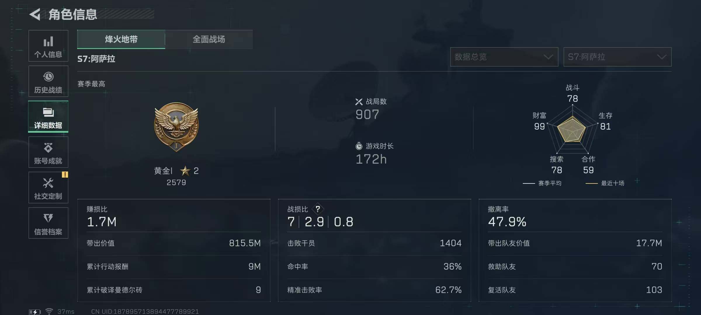 SJZQM427060三角洲行动账号详情图8