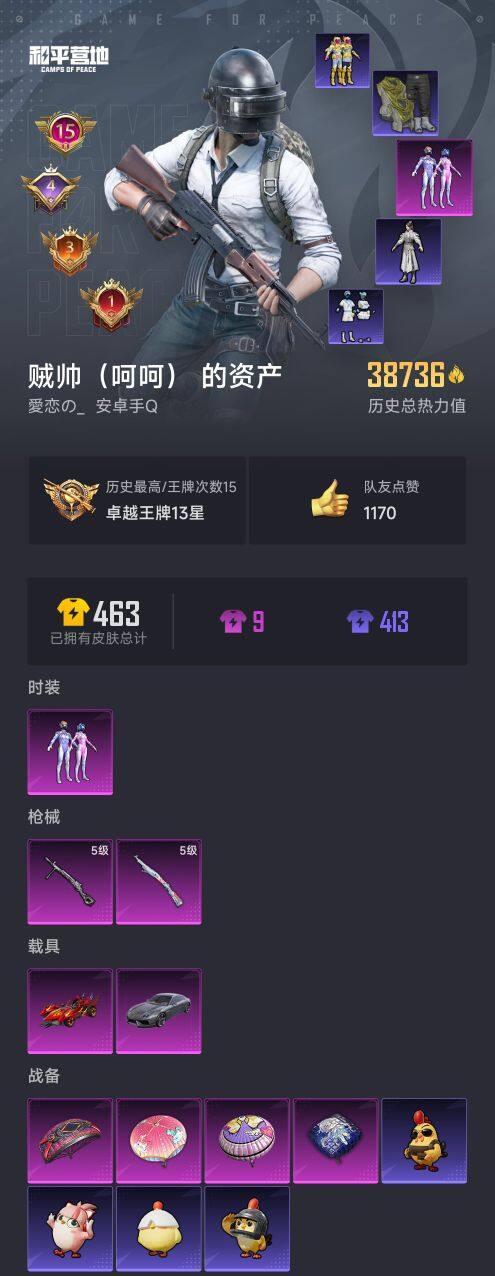 HPQM433347和平精英账号详情图6