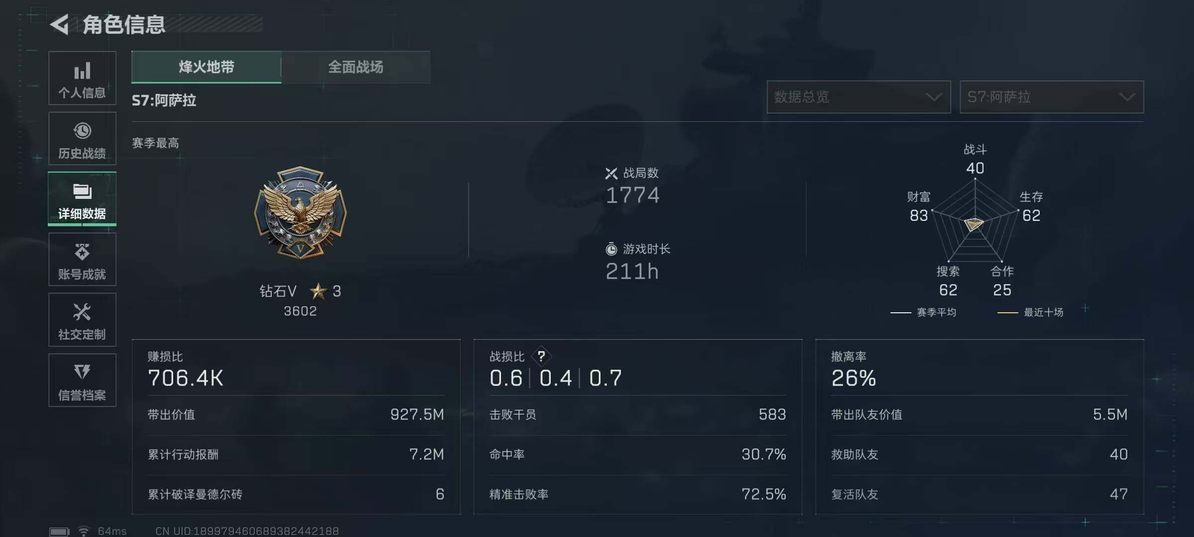 SJZQM427097三角洲行动账号详情图8