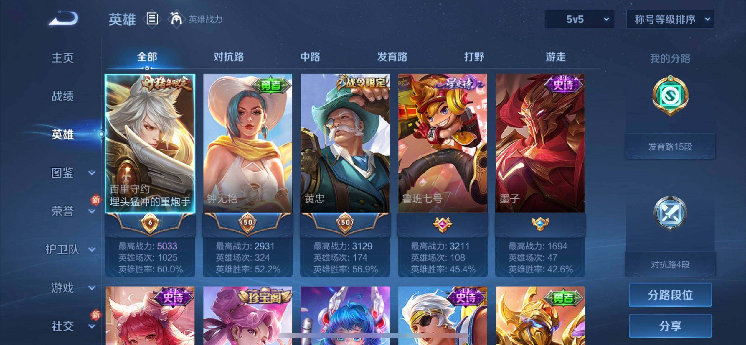 WZQM490580王者荣耀账号详情图5