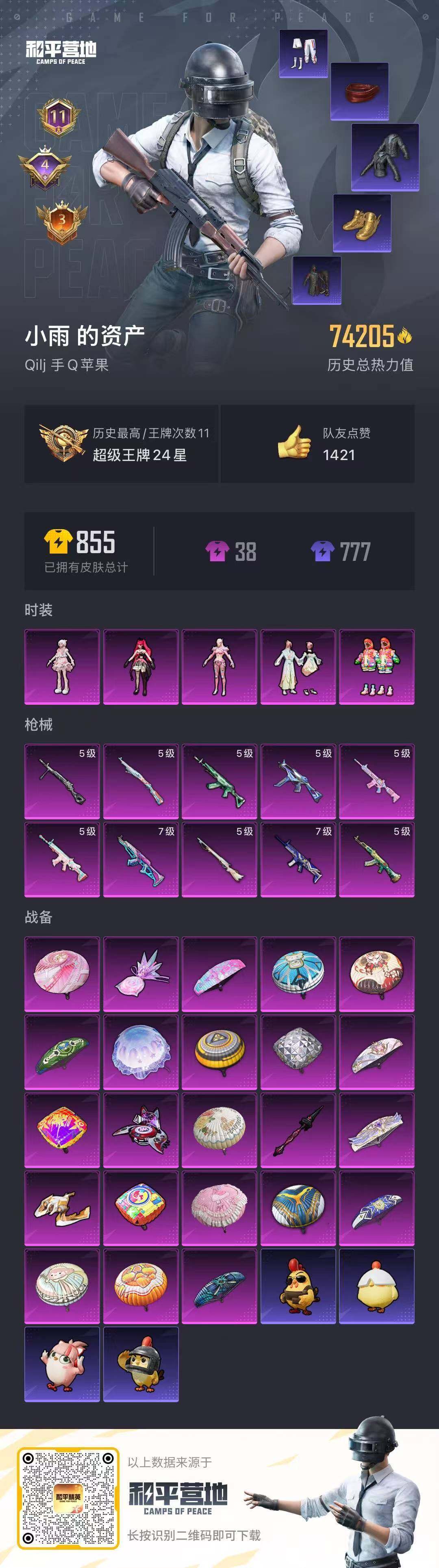 HPQM433906和平精英账号详情图17