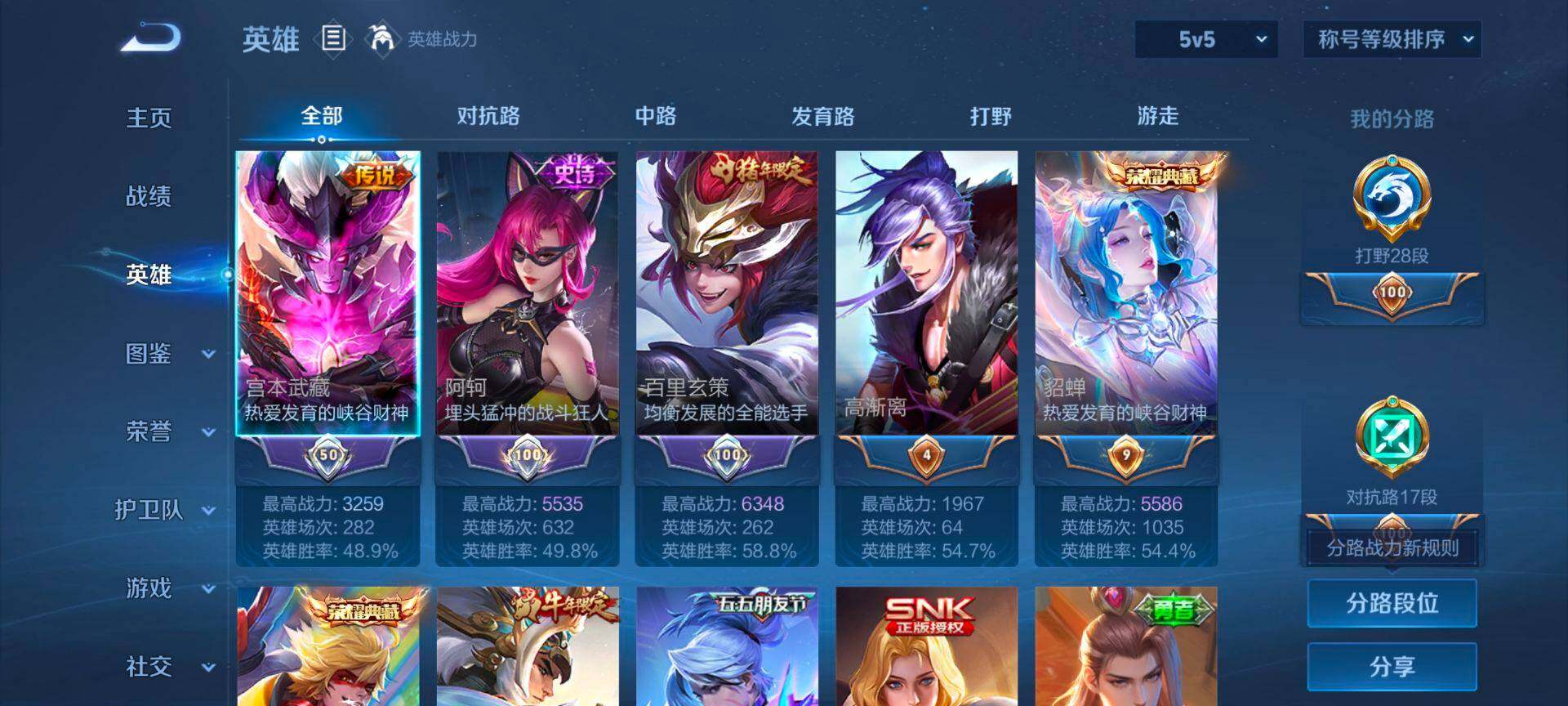 WZQM463486王者荣耀账号详情图4