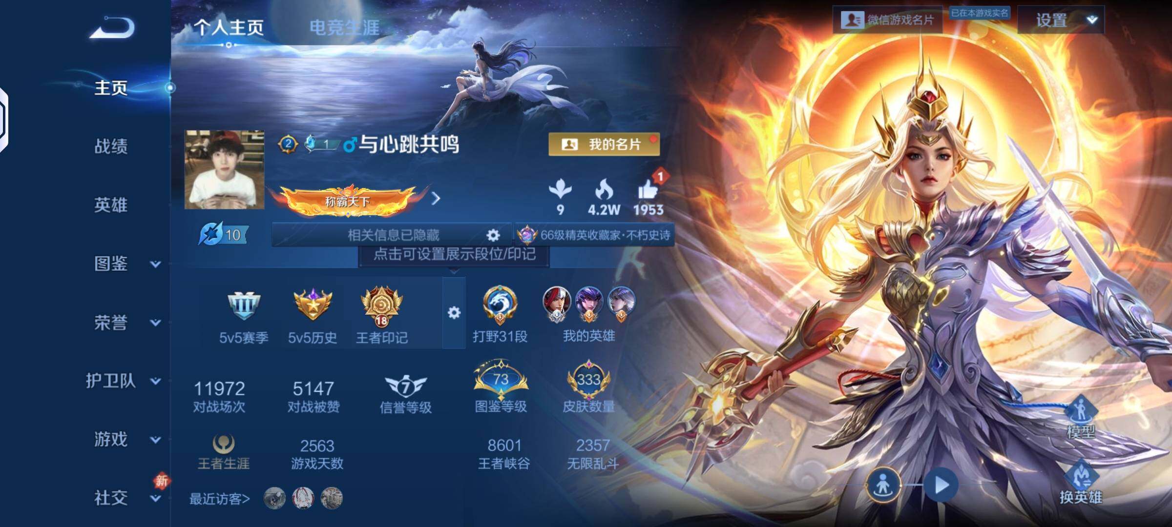 王者荣耀账号安卓VX安卓WX-V8-333皮肤-1典藏皮肤-15传说-95史诗
【英雄全皮】：刘禅全皮，司空震全皮，空空