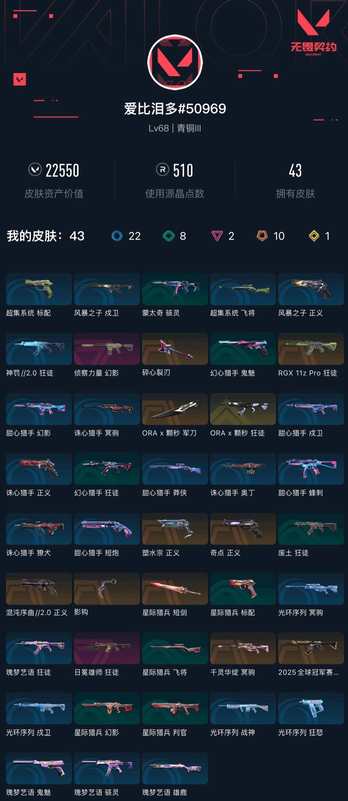 WWQXL45918无畏契约账号详情图3