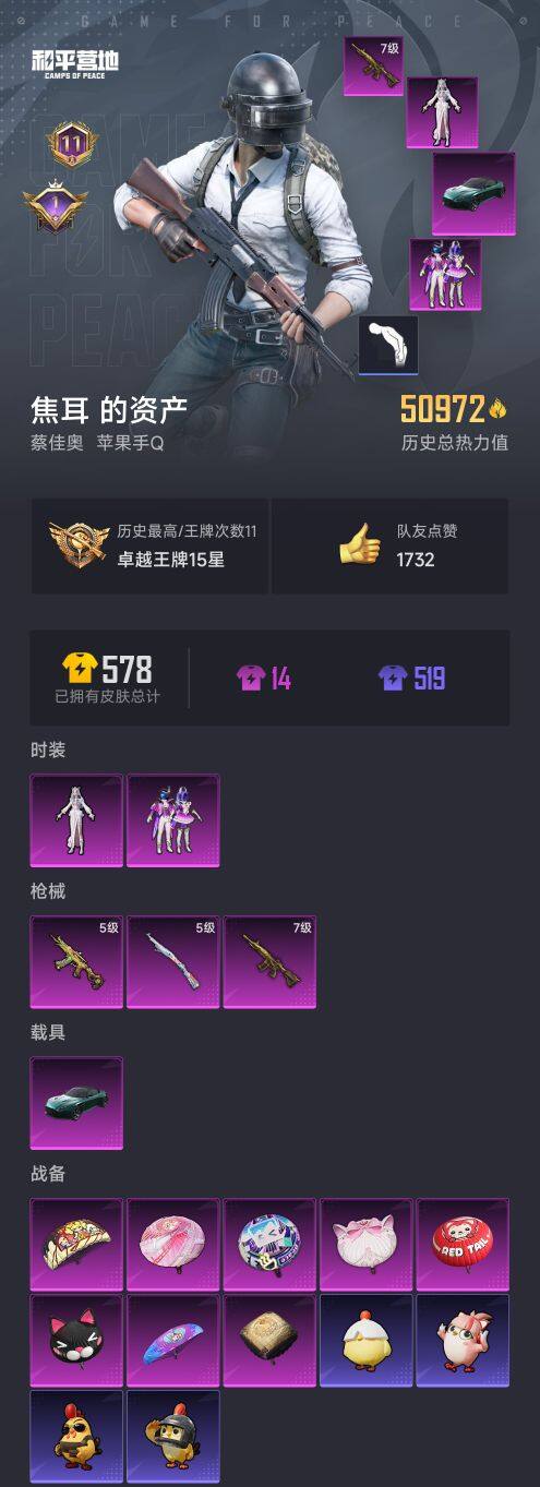 HPCMW468609和平精英账号详情图5