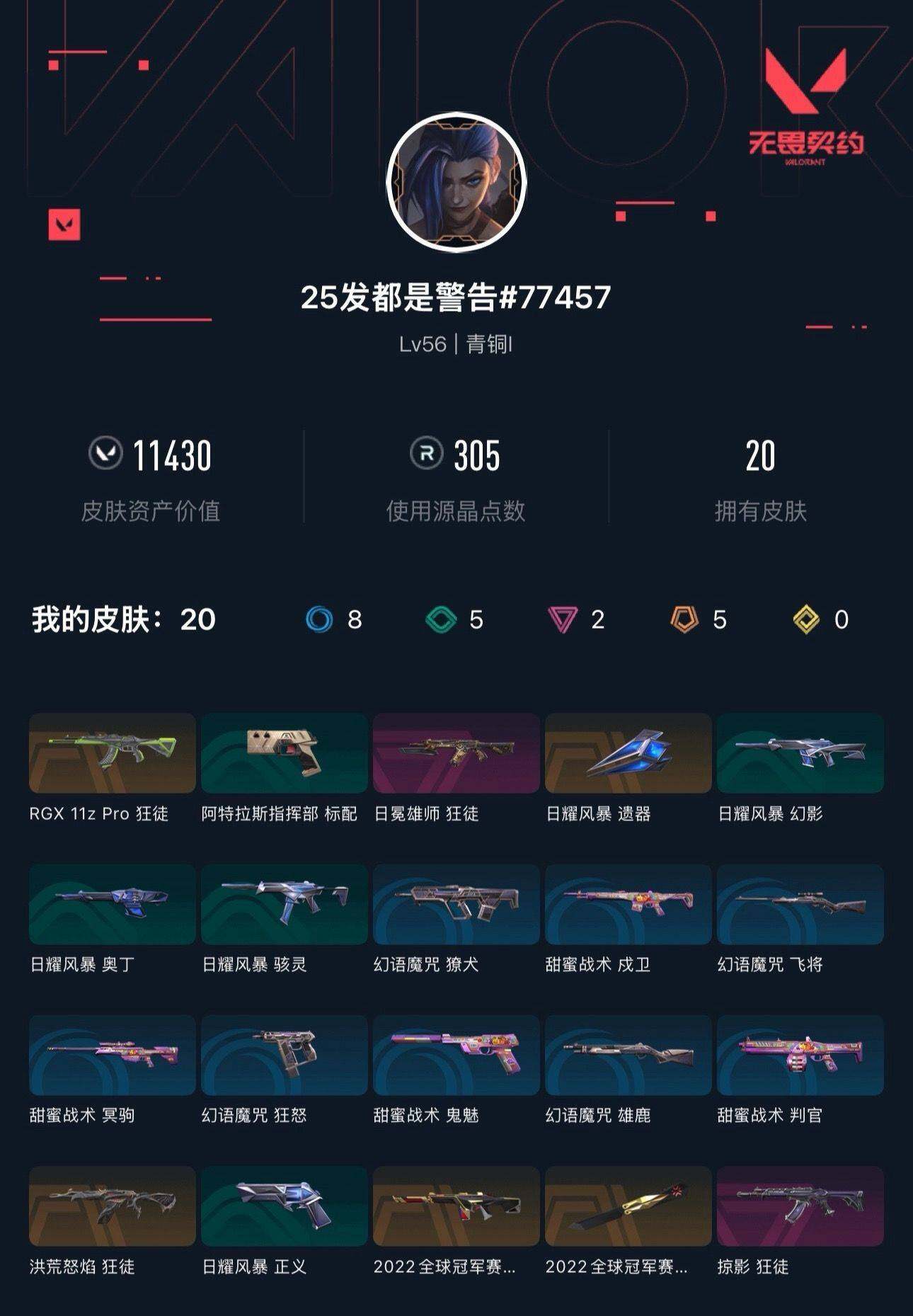 WWQXL46088无畏契约账号详情图3