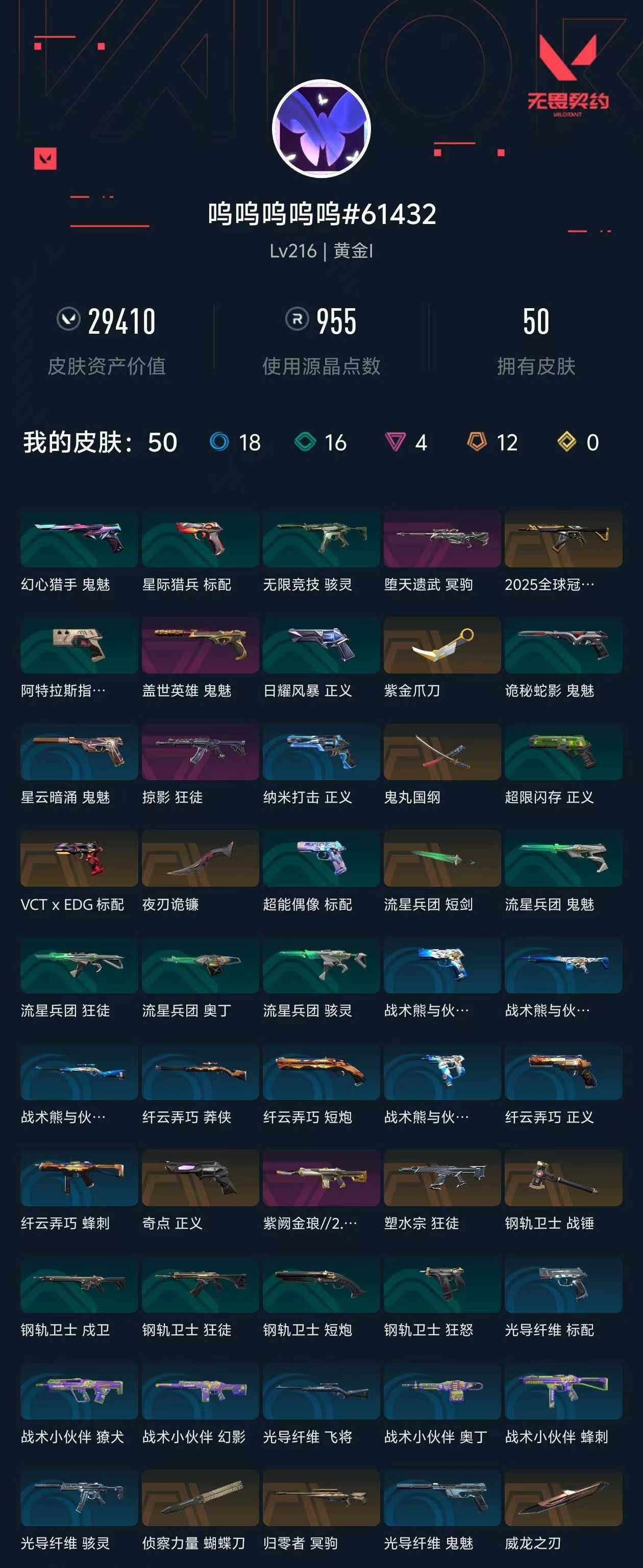 WWQXL46200无畏契约账号详情图3