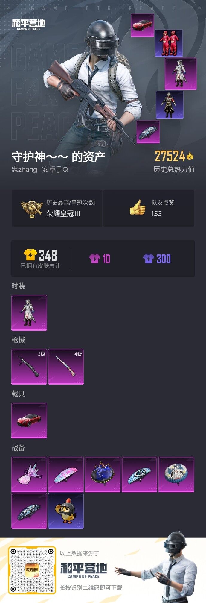 HPLX463269和平精英账号详情图4