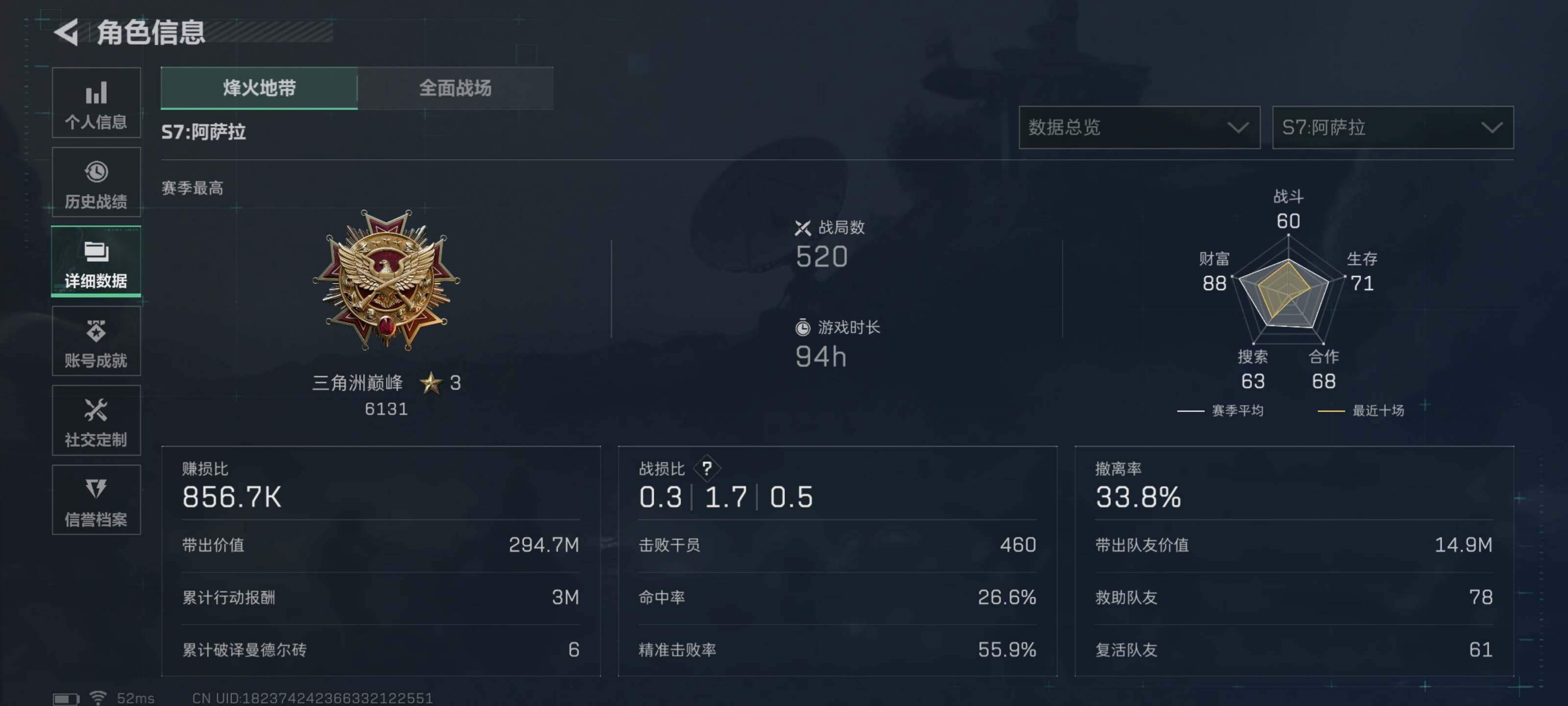 SJZQM426022三角洲行动账号详情图6