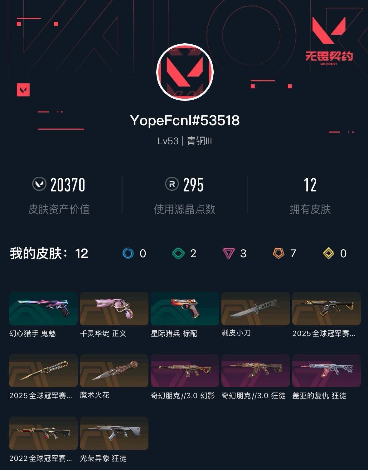 WWQXL410742无畏契约账号详情图3 WWQXL410742无畏契约账号详情图3