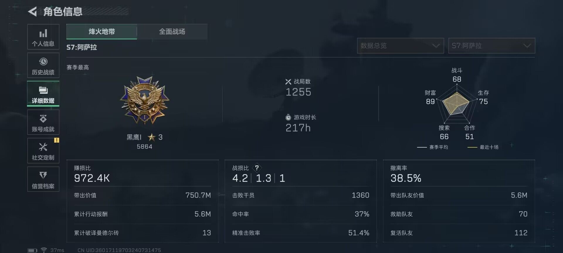 SJZQM419307三角洲行动账号详情图21