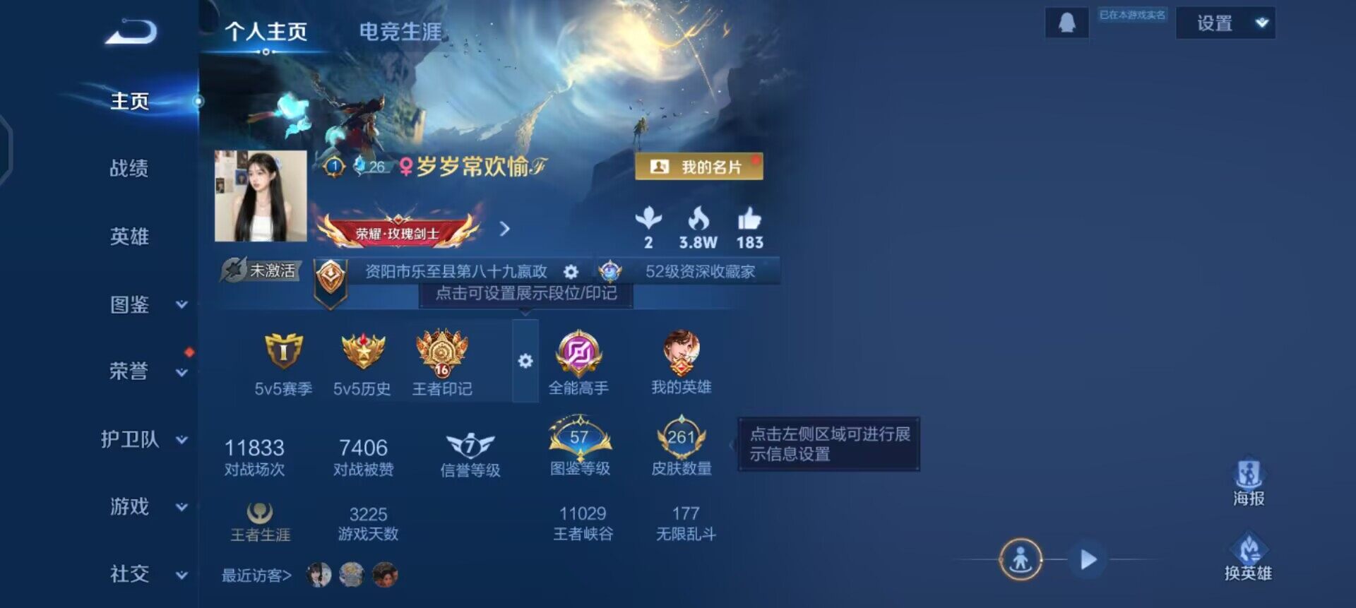 WZQM497483王者荣耀账号详情图3