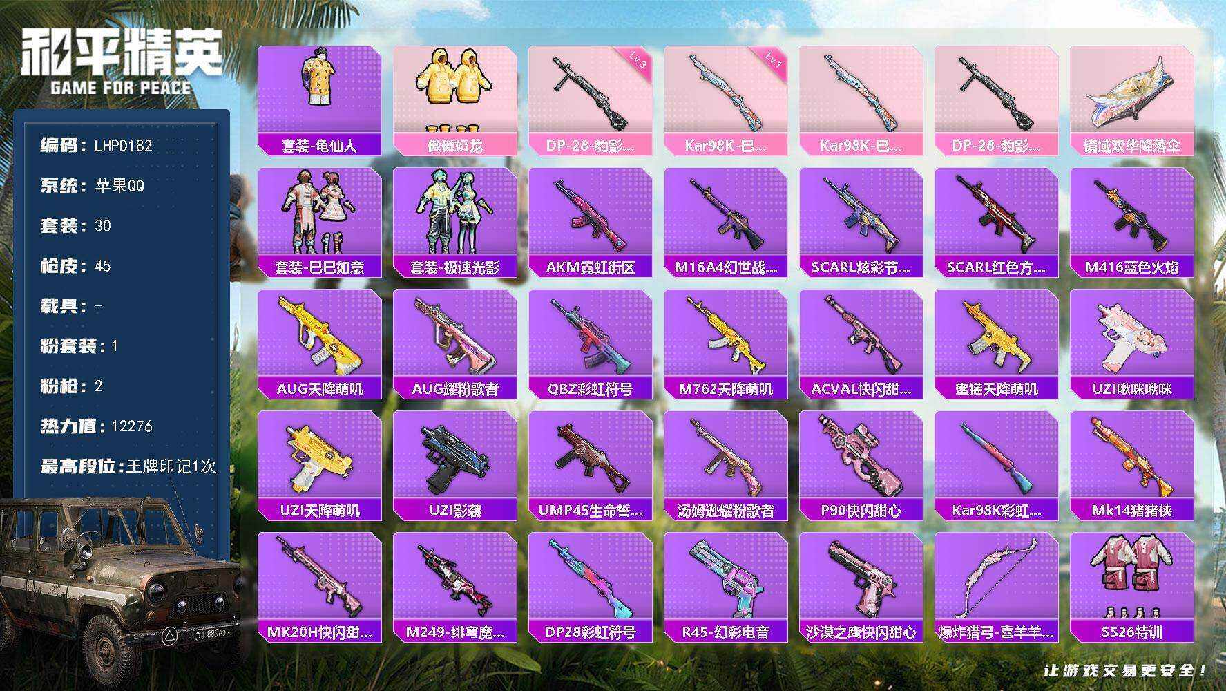 HPLE441004和平精英账号详情图4