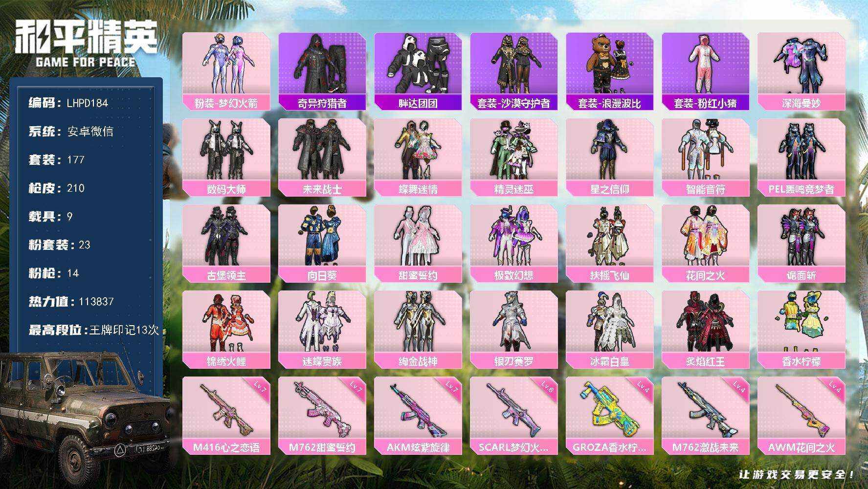 HPLX465895和平精英账号详情图8