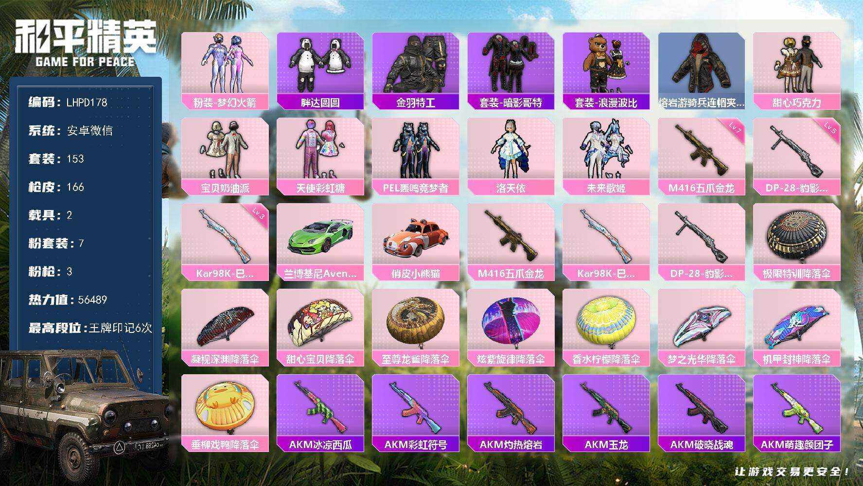 HPLE444154和平精英账号详情图7