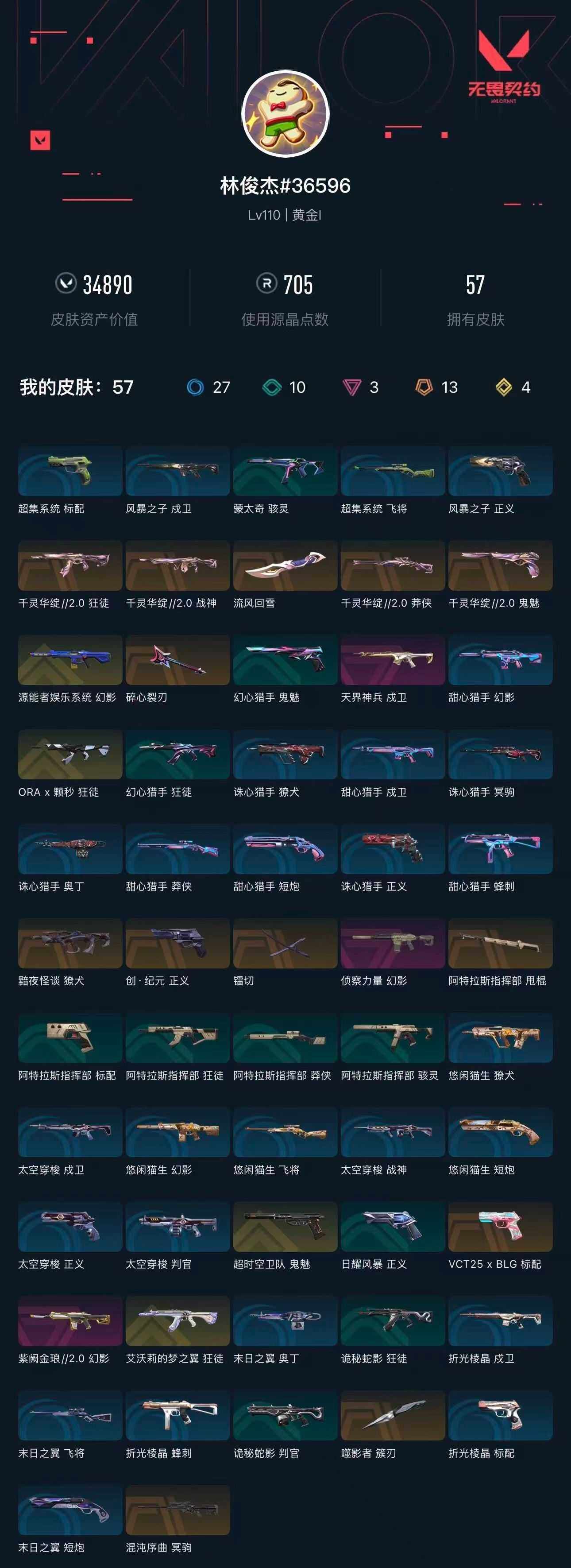 WWQXL47067无畏契约账号详情图4