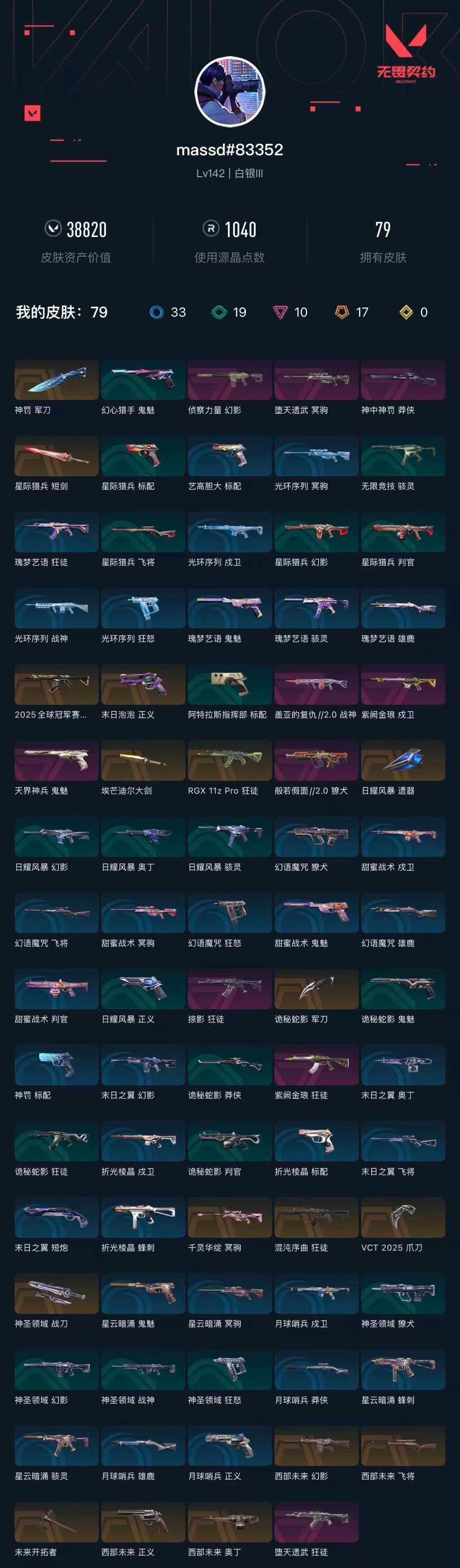 WWQXL47229无畏契约账号详情图4