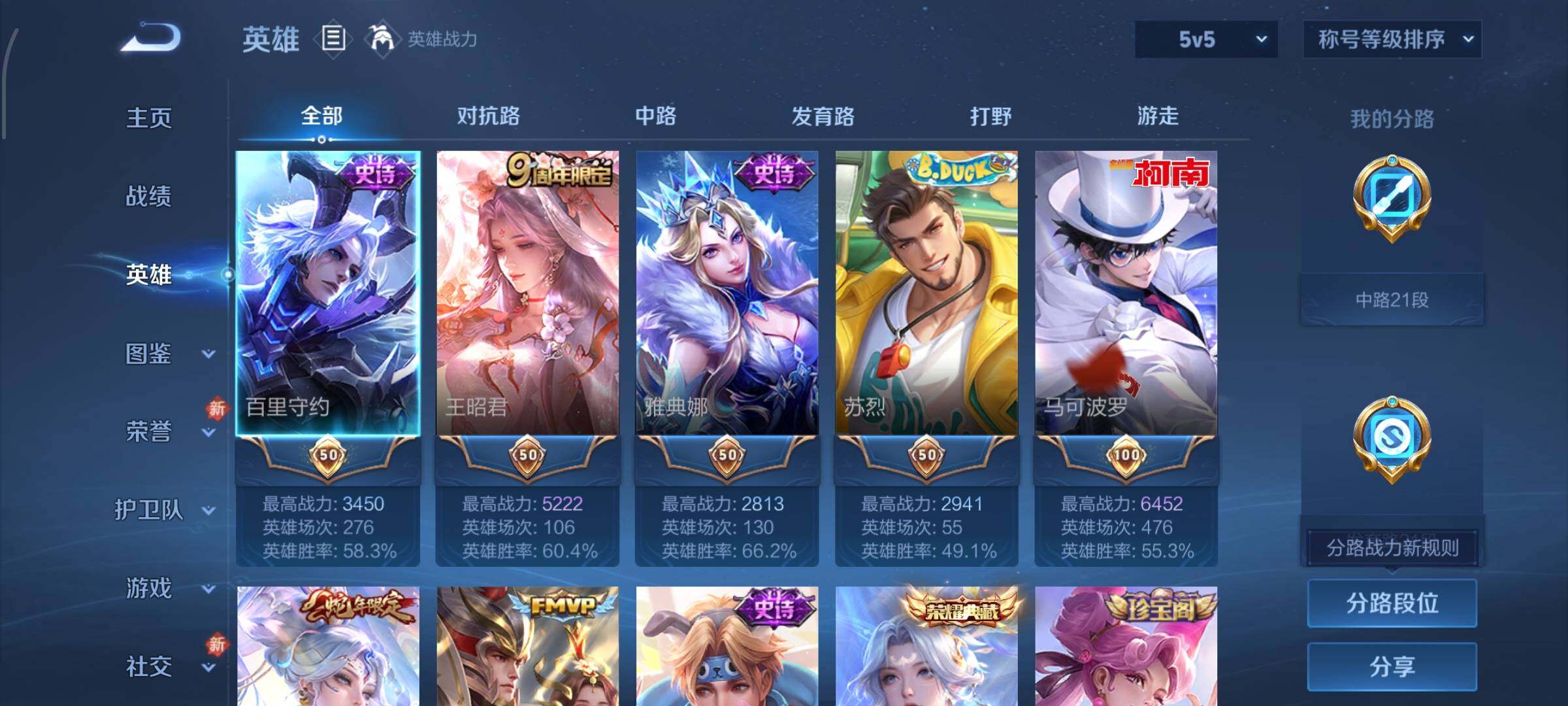 WZCMW483316王者荣耀账号详情图3 WZCMW483316王者荣耀账号详情图3