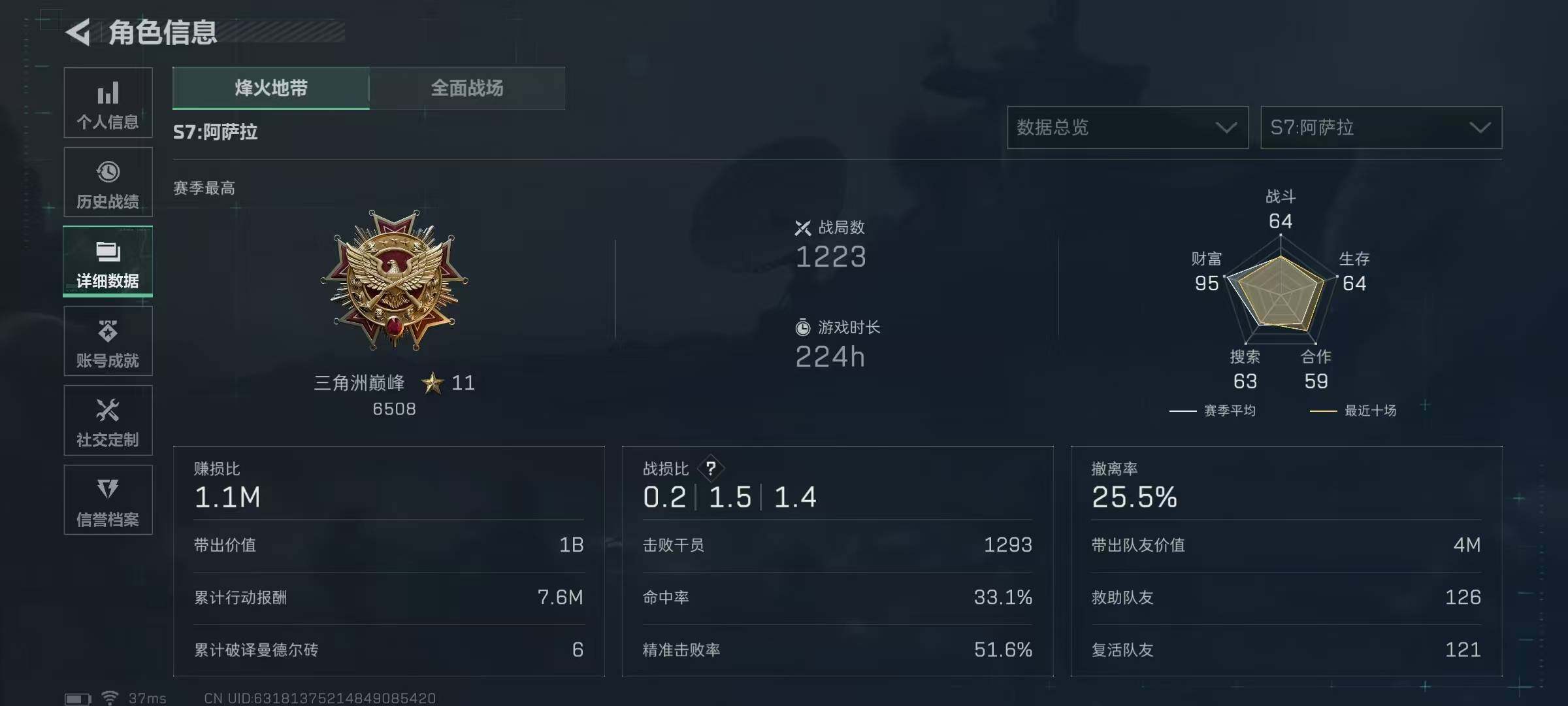 SJZEY424727三角洲行动账号详情图5