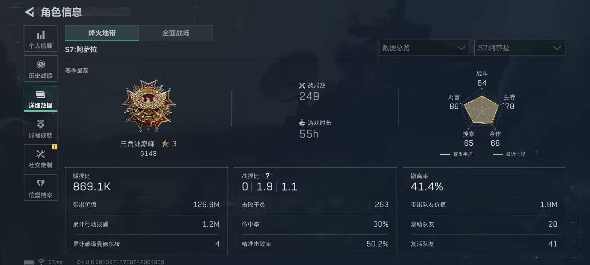 SJZEY422780三角洲行动账号详情图4