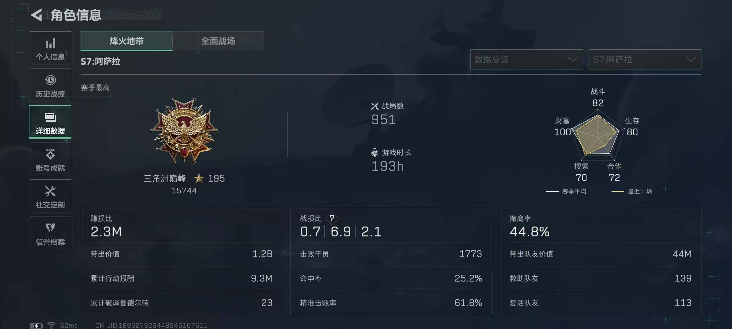 SJZQM438804三角洲行动账号详情图9