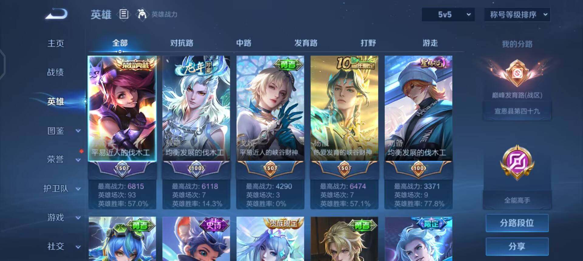 WZQM4123184王者荣耀账号详情图5