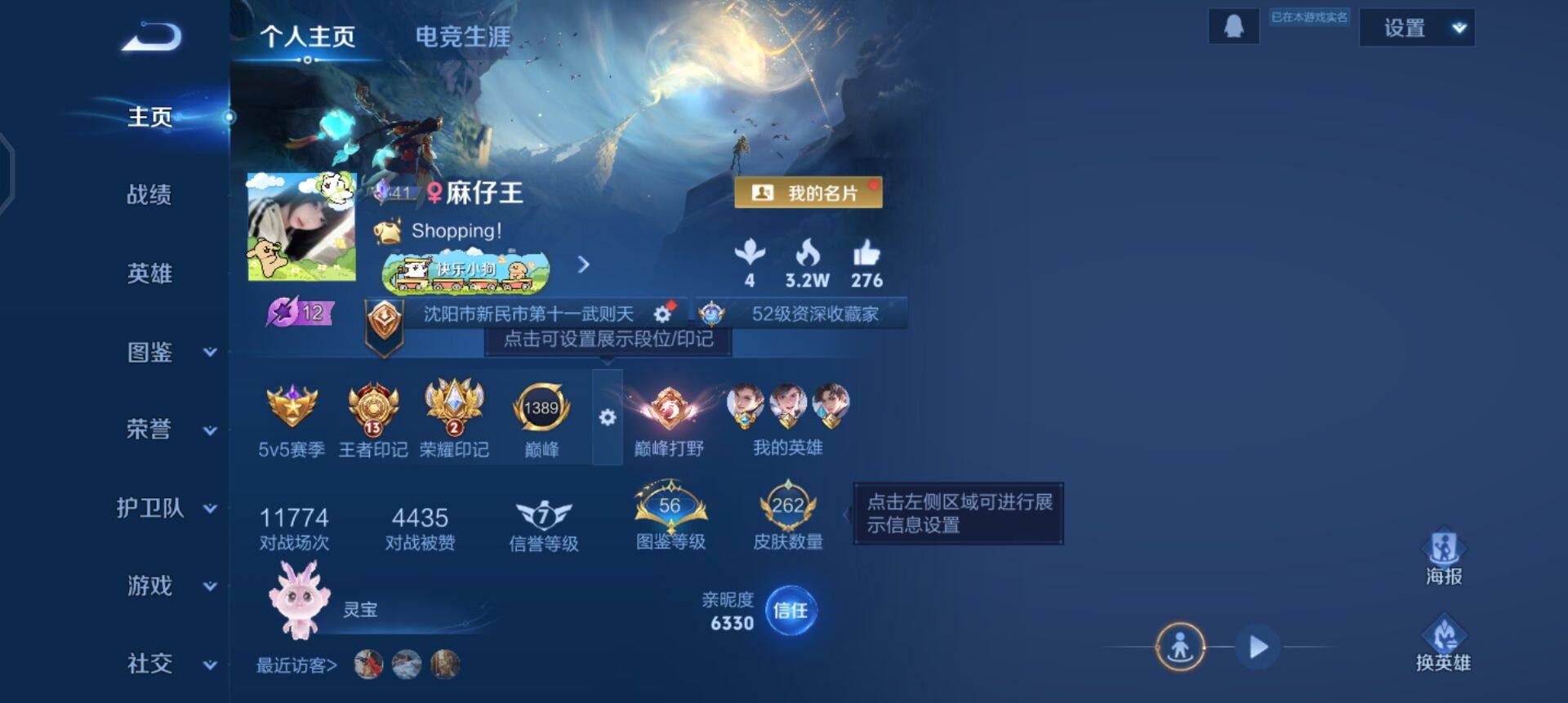 WZQM490359王者荣耀账号详情图3