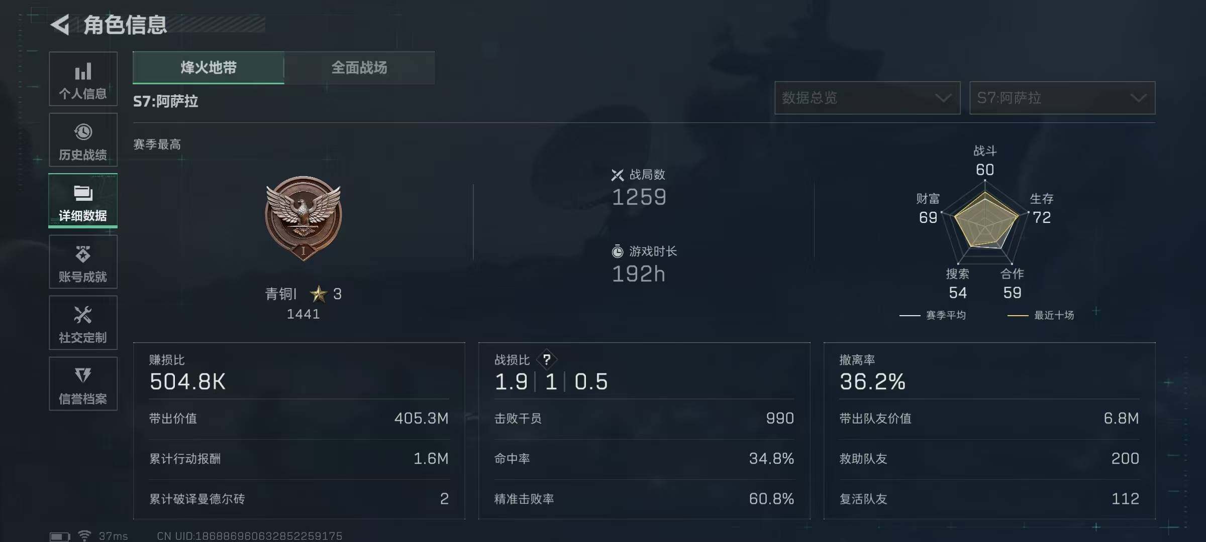 SJZQM424748三角洲行动账号详情图6