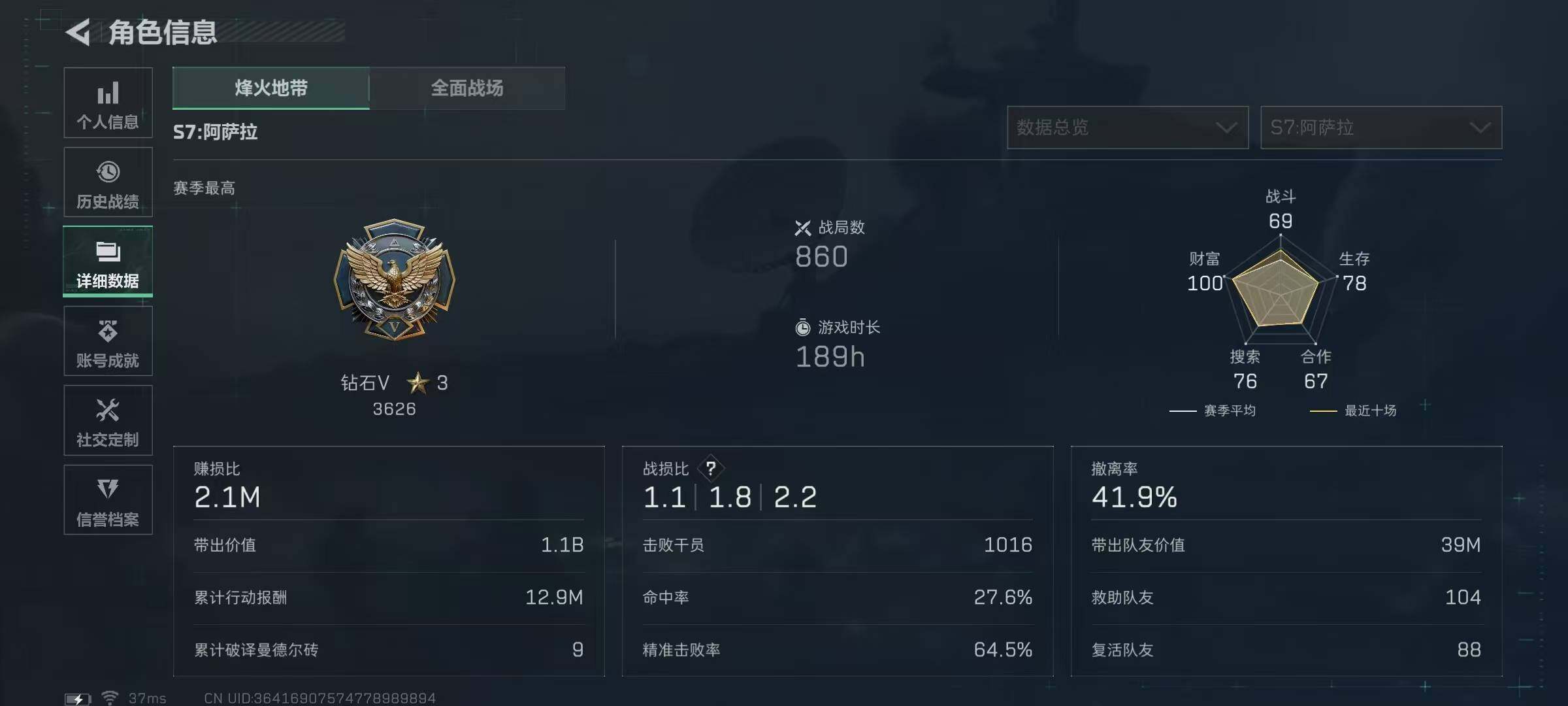 SJZQM428378三角洲行动账号详情图9