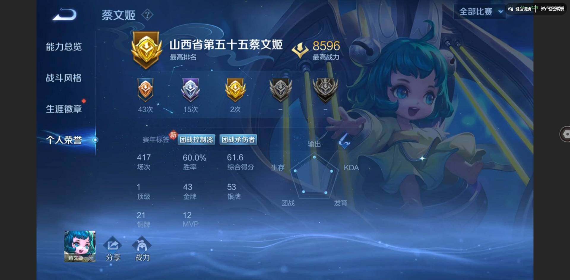 WZCMW492858王者荣耀账号详情图4 WZCMW492858王者荣耀账号详情图4