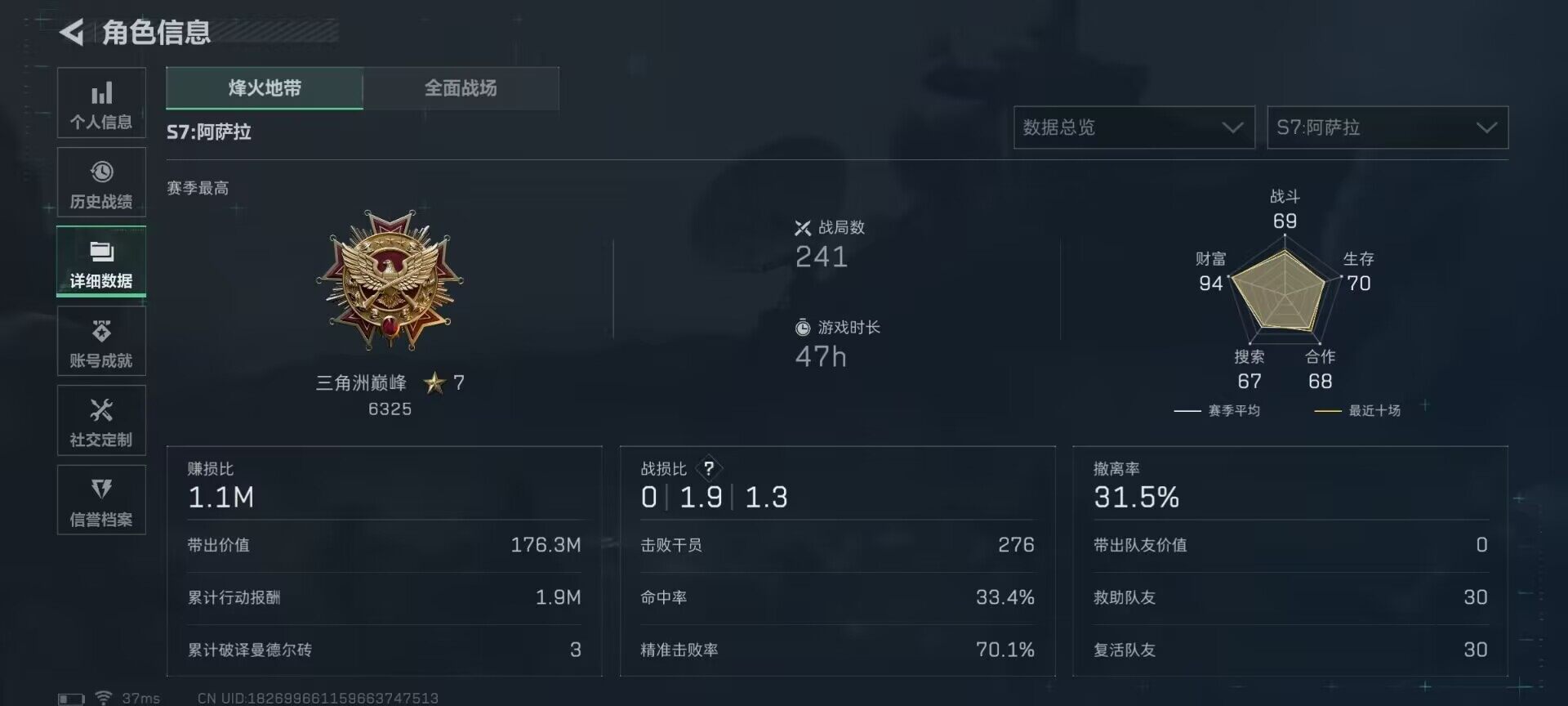 SJZQM424742三角洲行动账号详情图15