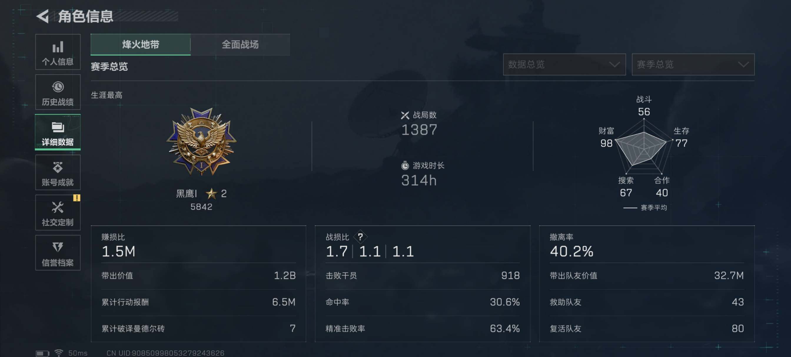 SJZQM427209三角洲行动账号详情图7