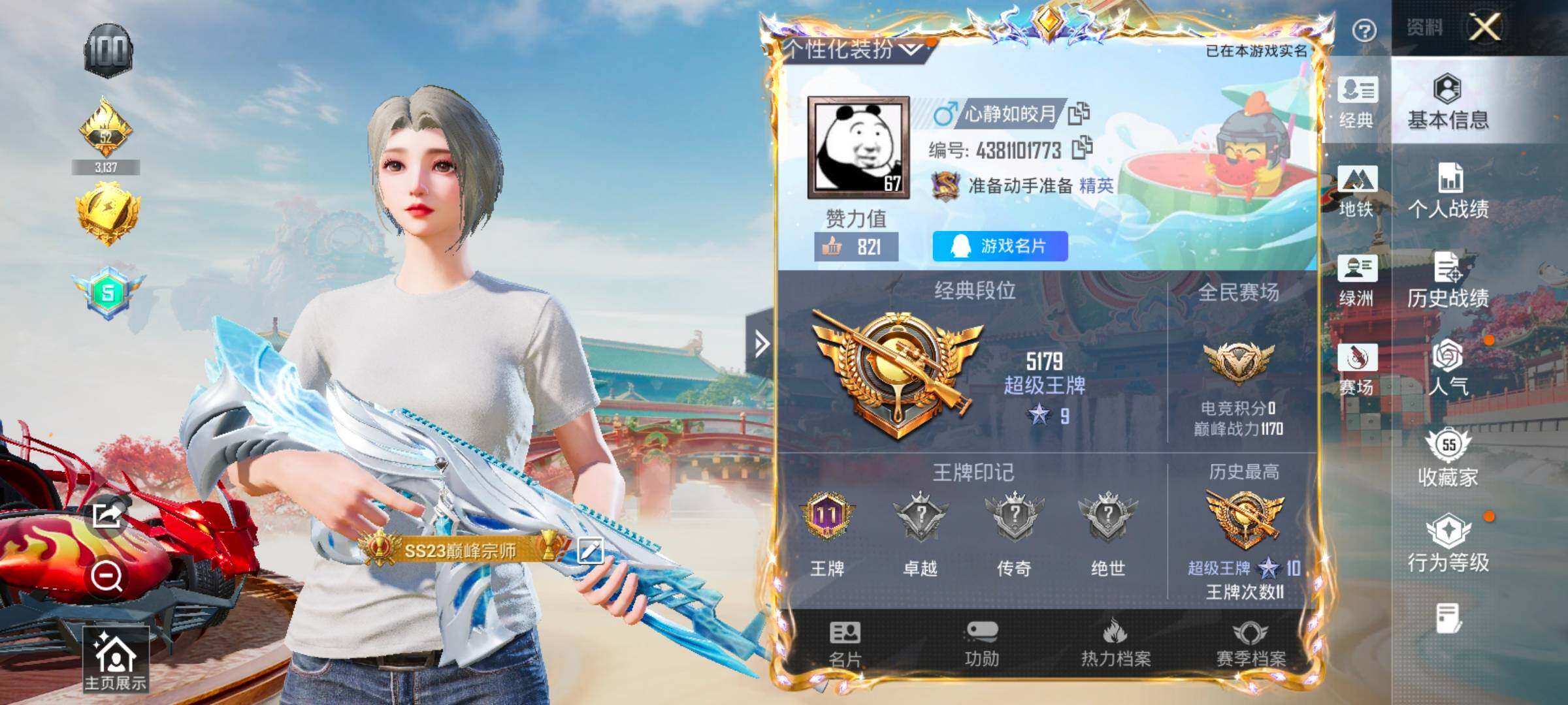 HPLX463311和平精英账号详情图5