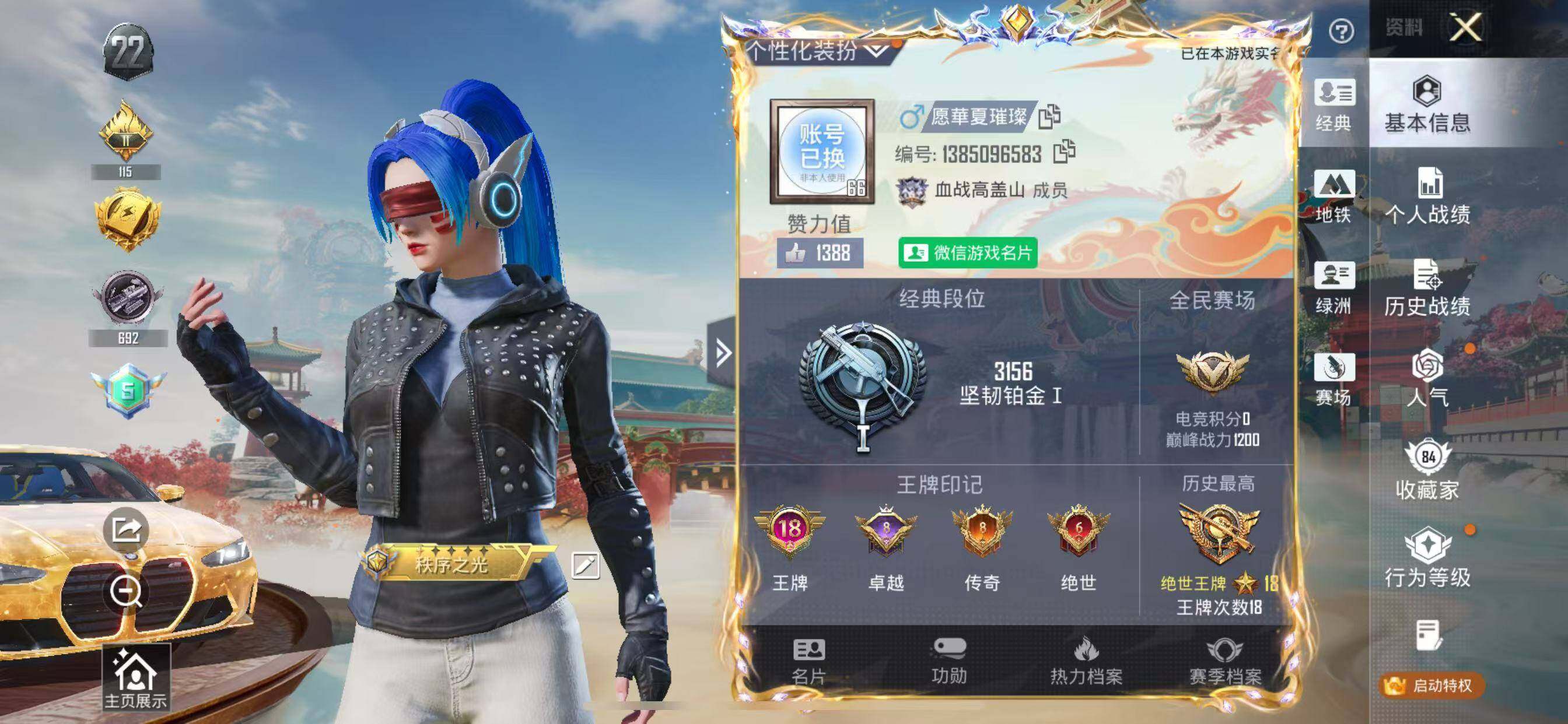 HPQM4115305和平精英账号详情图3