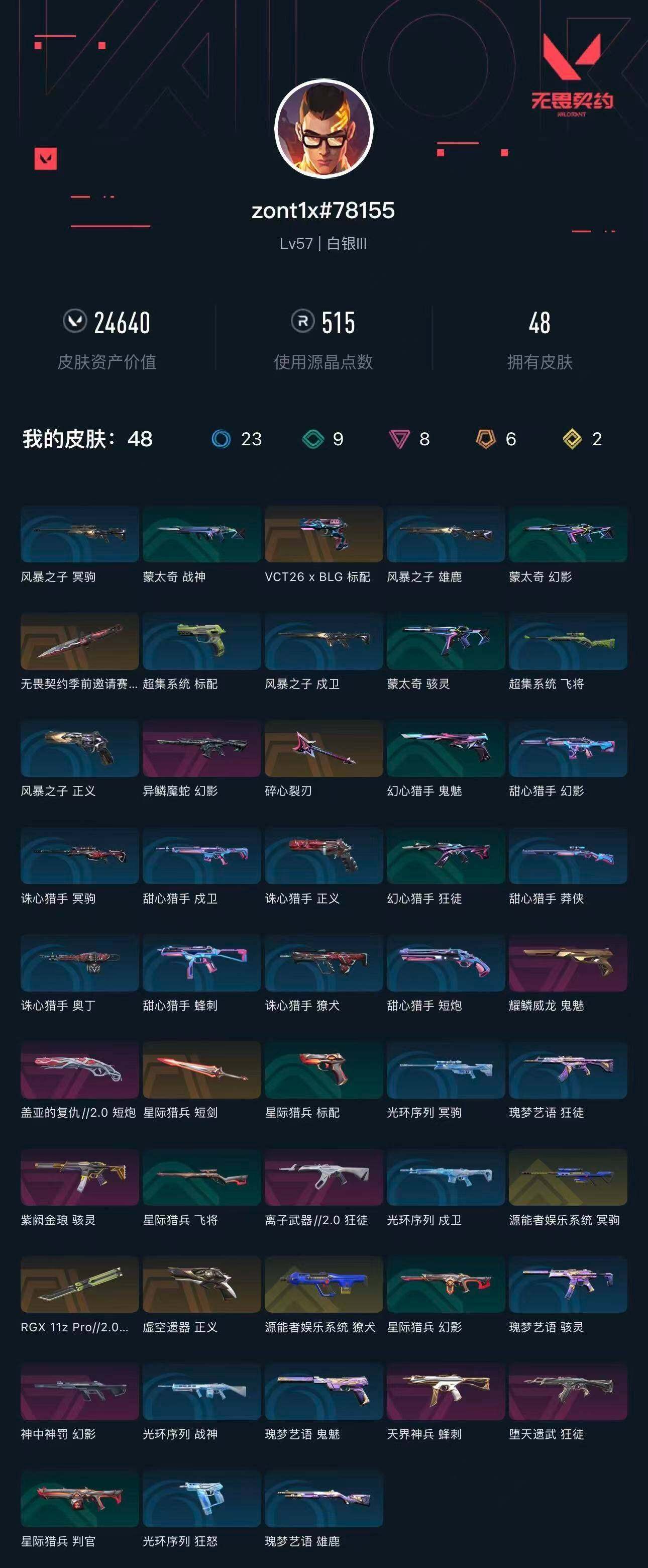 WWQXL48664无畏契约账号详情图4