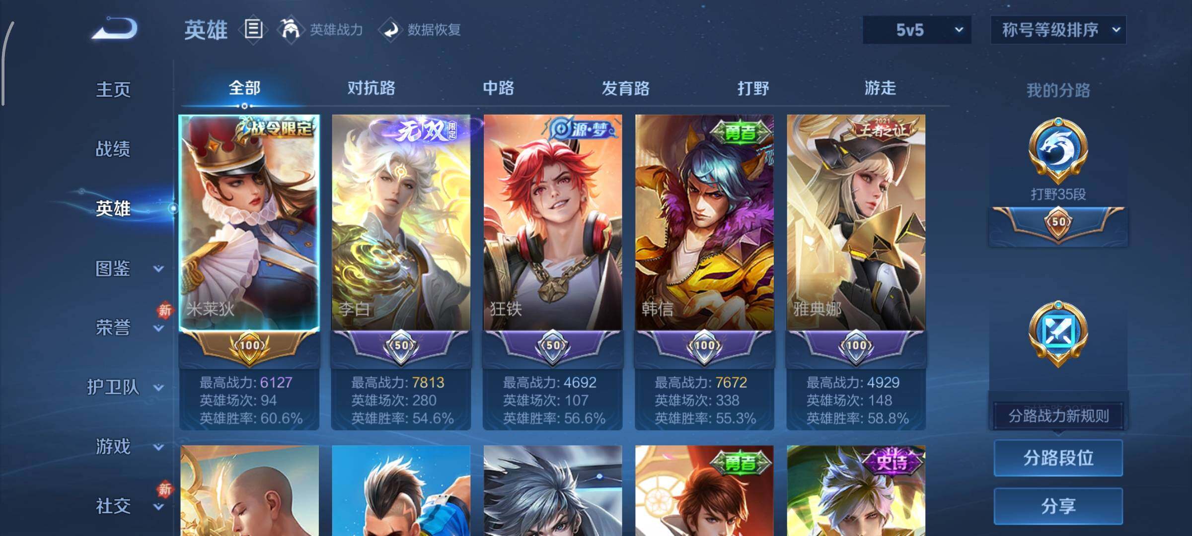 WZCMW4103509王者荣耀账号详情图3